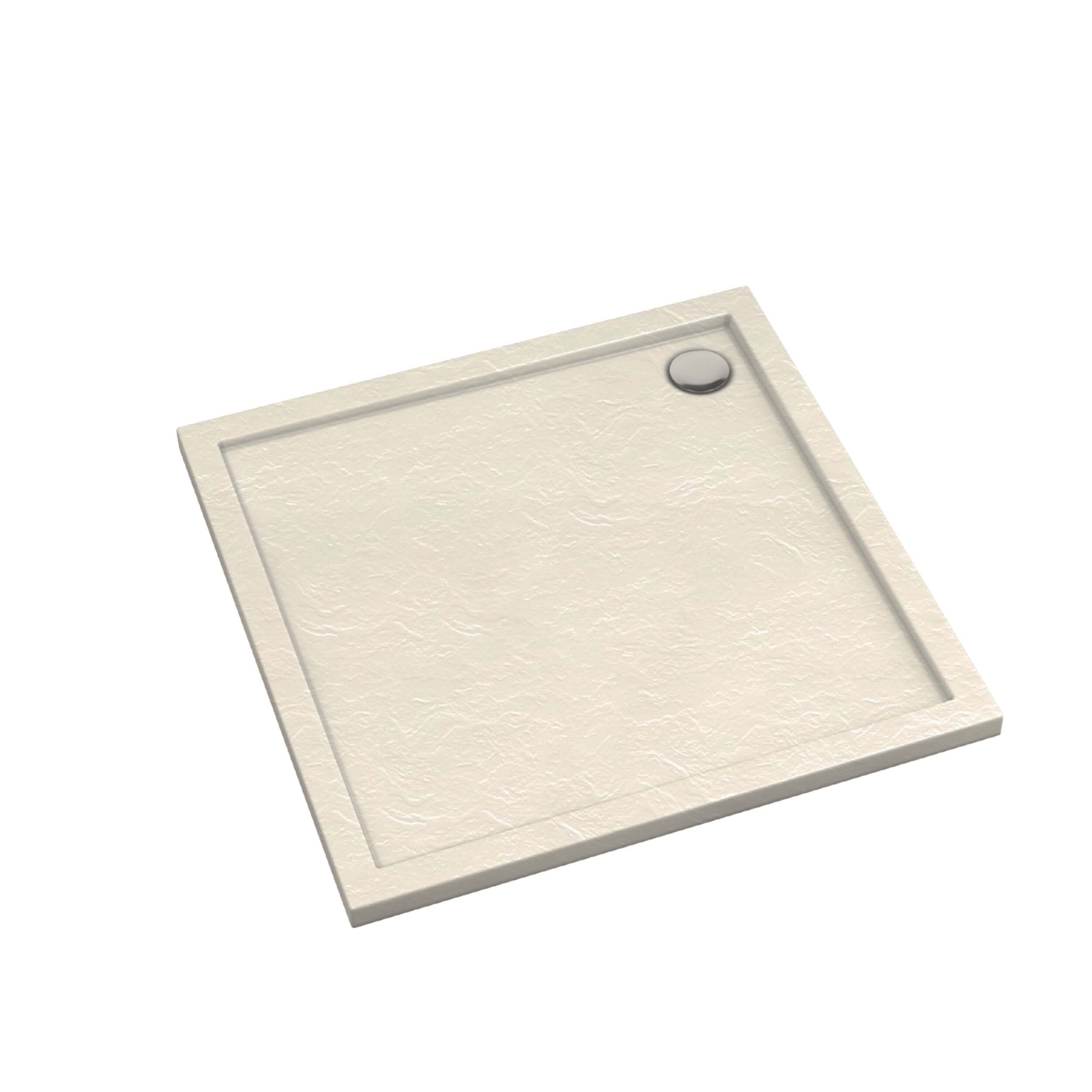 Schedpol Caspar New Cashmere Stone négyzet alakú zuhanytálca 90x90 cm bézs 3.2331/PK/ST