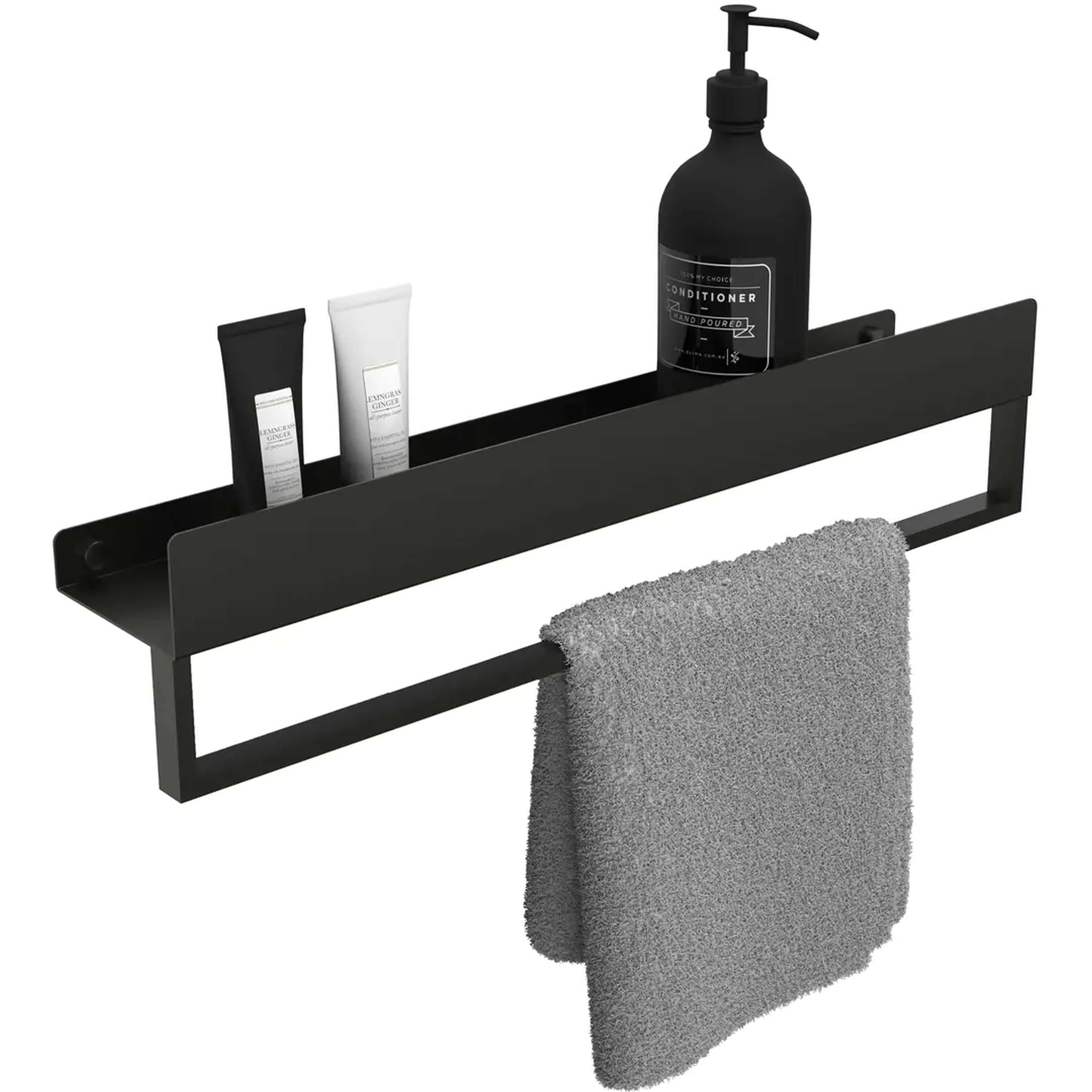 Rea SF01 fürdőszoba polc 60 cm fekete REA-06002