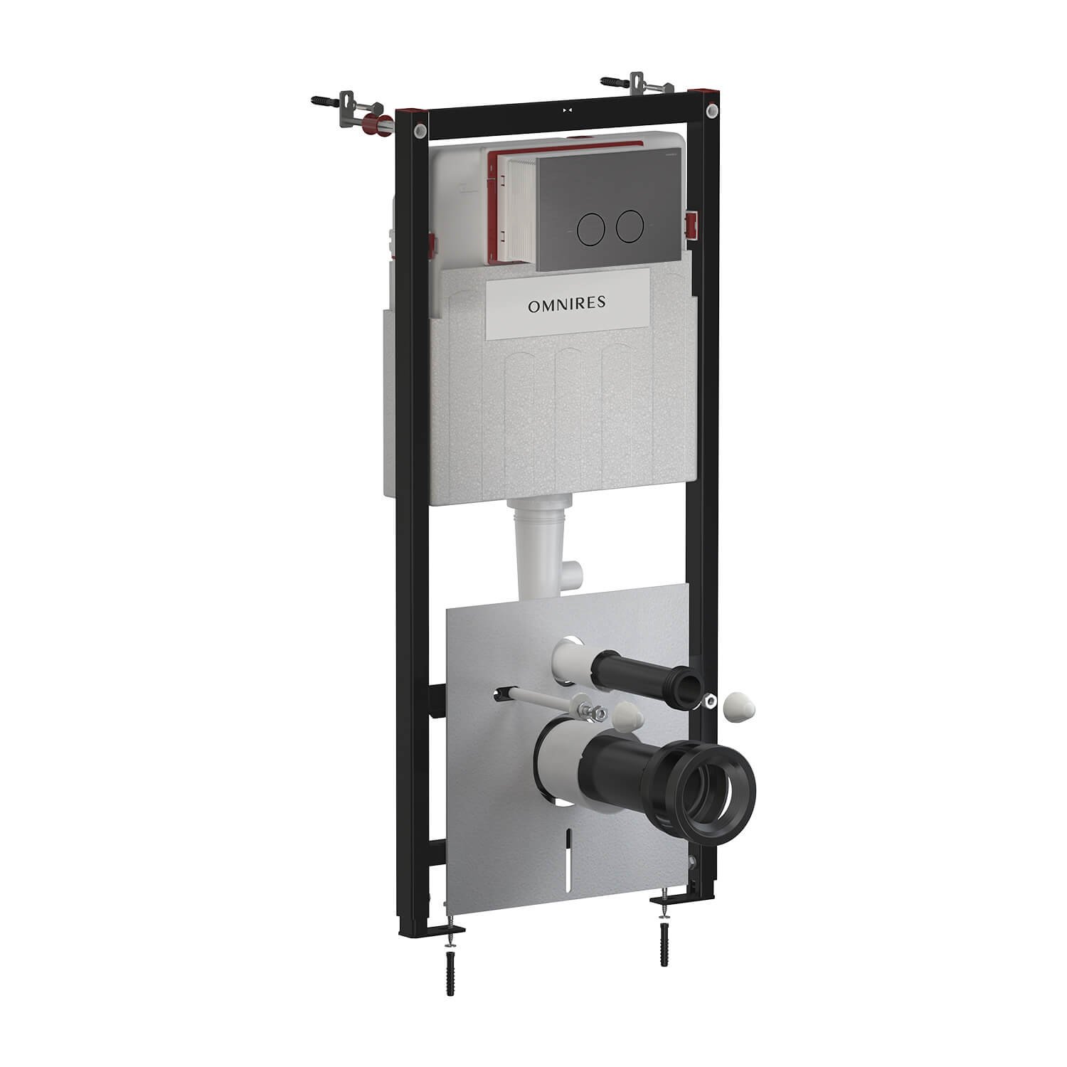 Omnires Flush Set falsík alatti keret öblítőgombbal függő csészéhez STFWC1R45RAT