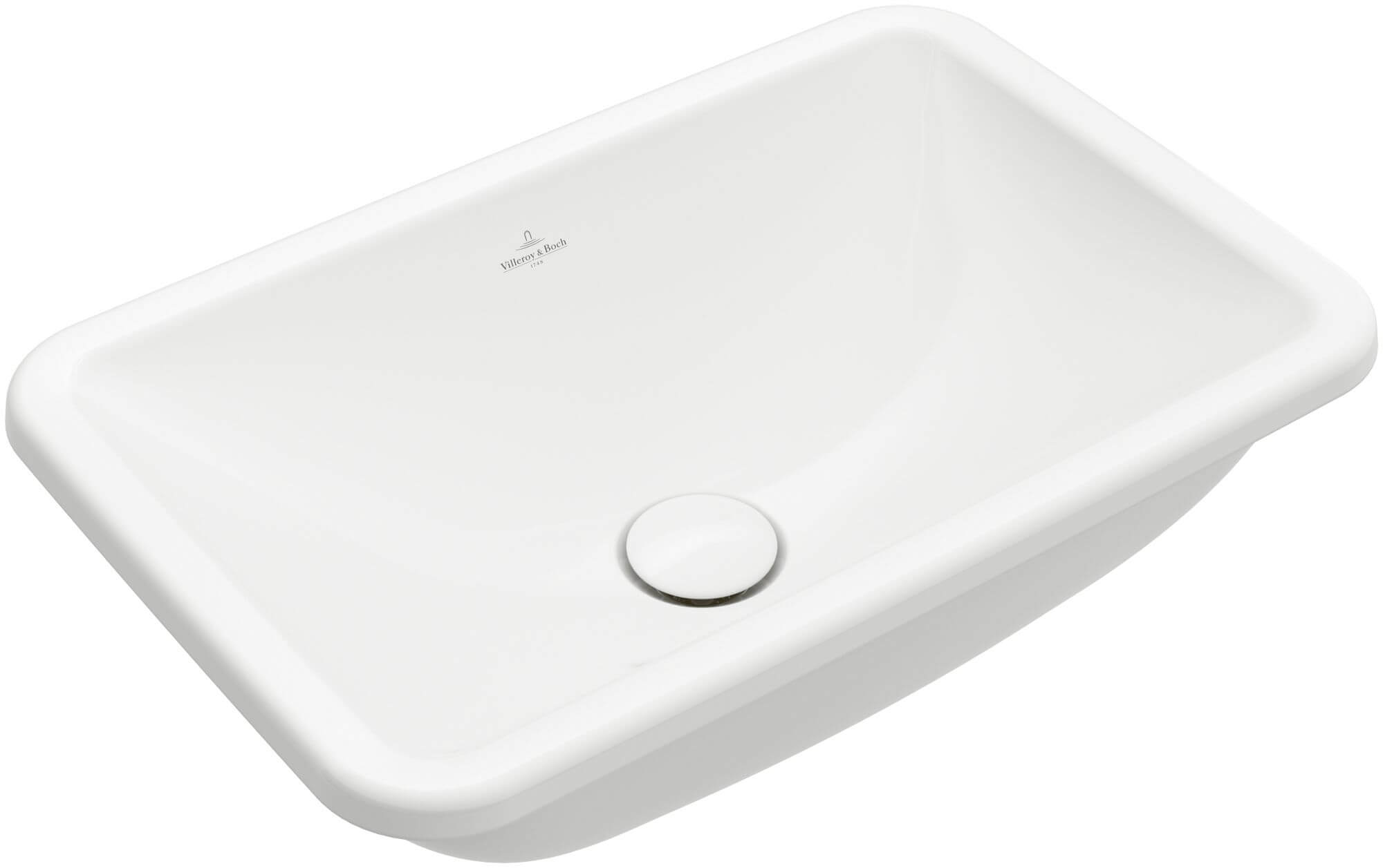 Villeroy & Boch Loop & Friends mosdótál 51x34.5 cm négyszögletes süllyesztett fehér fényes 4A6400R1