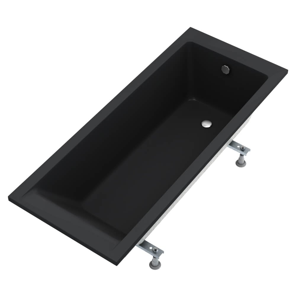 Schedline Milos Black Mat egyenes kád 170x70 cm fekete 3WSP.M1P-17070/C/MG