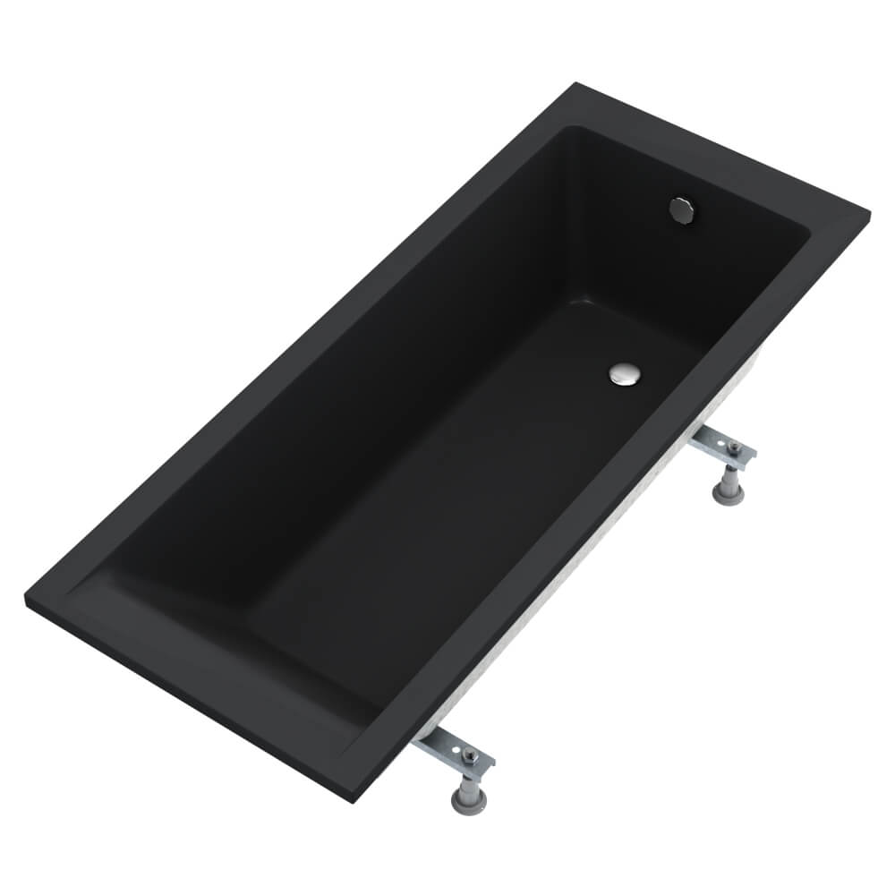 Schedline Maio Black Mat egyenes kád 170x75 cm fekete 3WST.M2P-17075/C/MG