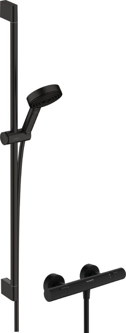 Hansgrohe Pulsify Select zuhany készlet fal termosztáttal fekete 24261670