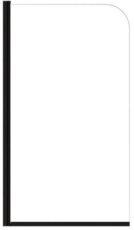 Besco Prime Black zuhanyparaván 70 cm egyrészes fekete matt/átlátszó üveg PNPB-1S