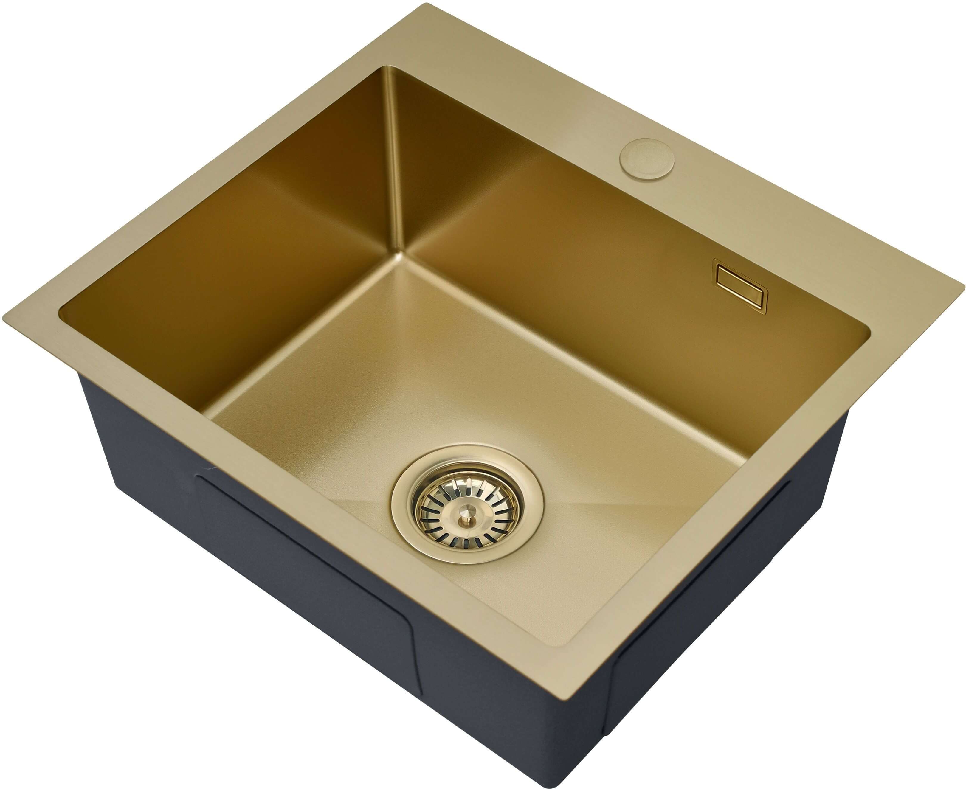 Ruvetti Look acél mosogató 50x45 cm arany 5003L_PVD_CH50_W