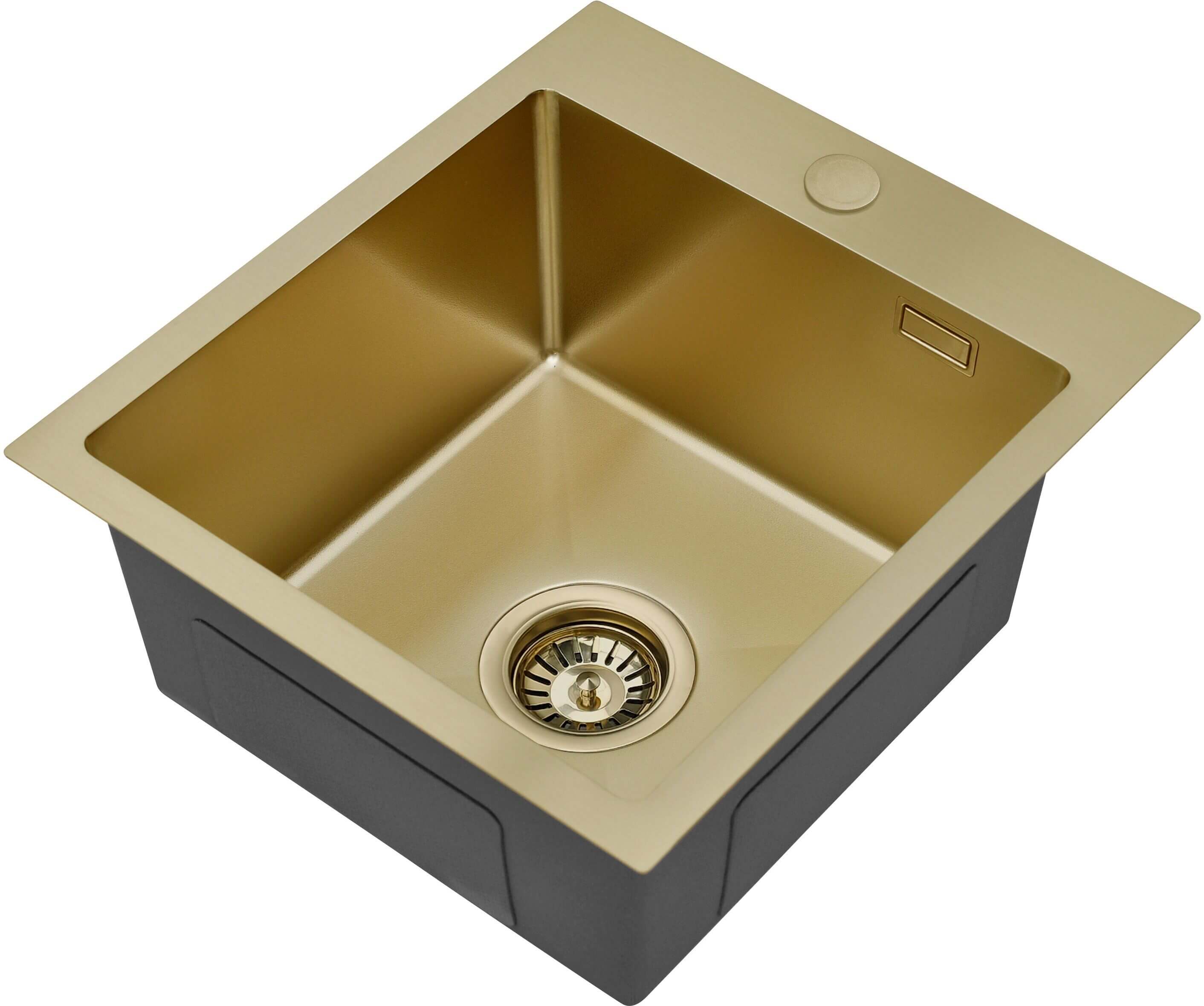 Ruvetti Masivo acél mosogató 50x40 cm arany 5002M_PVD_CH40_W