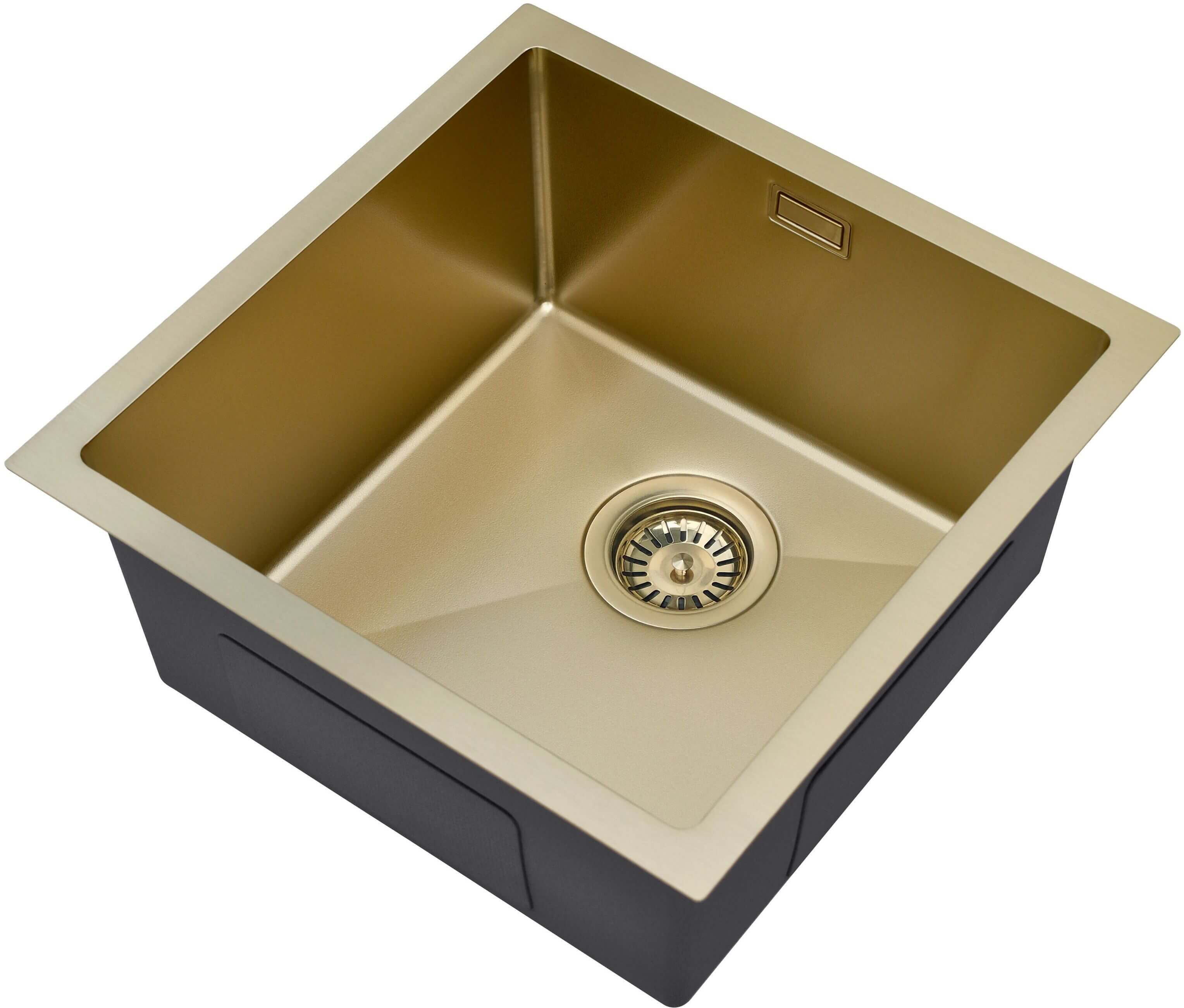 Ruvetti Stelio acél mosogató 44x44 cm arany 5001S_PVD_CH50_P