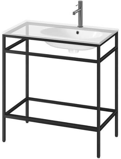 Cersanit Zen konzol 79.5x44.7x83 cm mosdó alatt álló fekete S1001-036