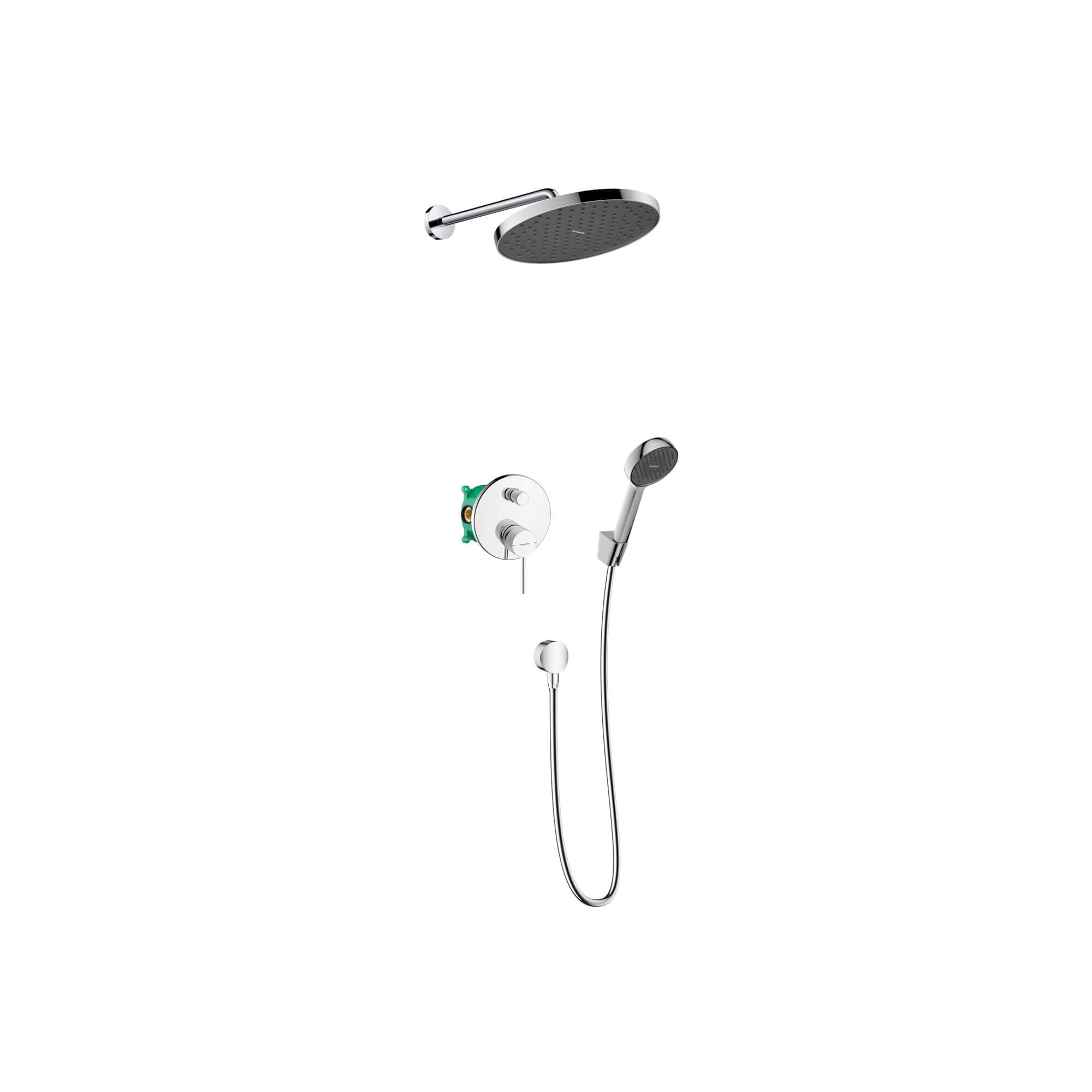Hansgrohe Vernis Shape zuhany készlet beépített trópusi zuhany opcióval króm 88002341