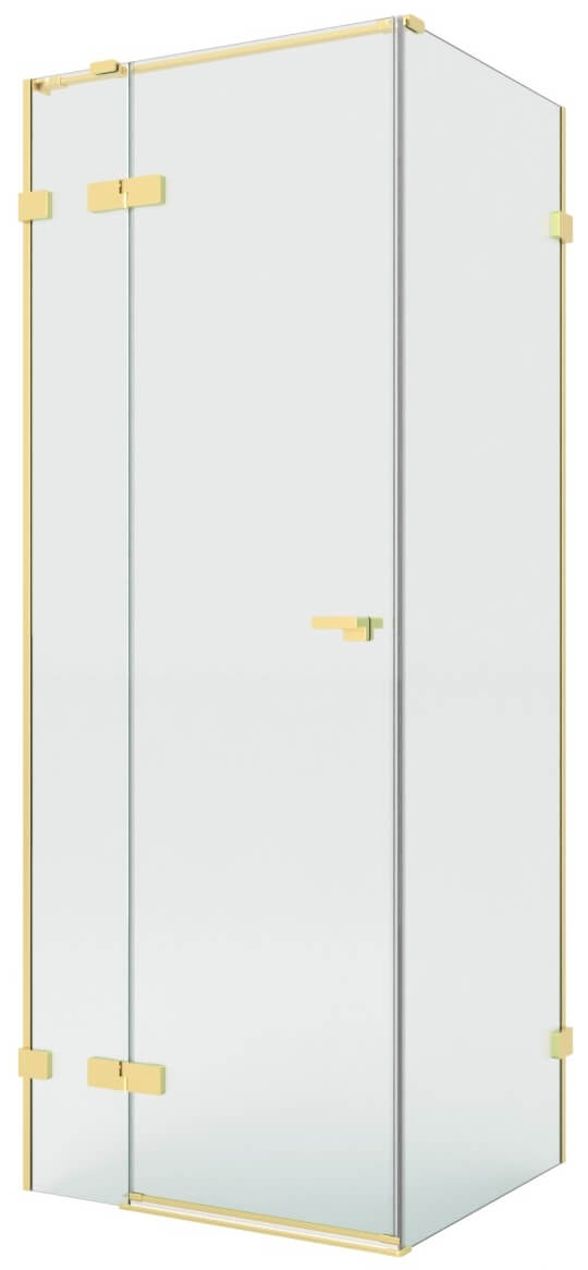 New Trendy Eventa Gold Brushed zuhanykabin 90x70 cm négyszögletes arany csiszolt/átlátszó üveg EXK-8247