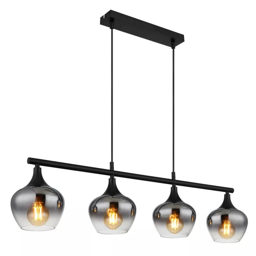 Globo Lighting Maxy függőlámpa 4x40 W fekete-füst színű 15548-4H1