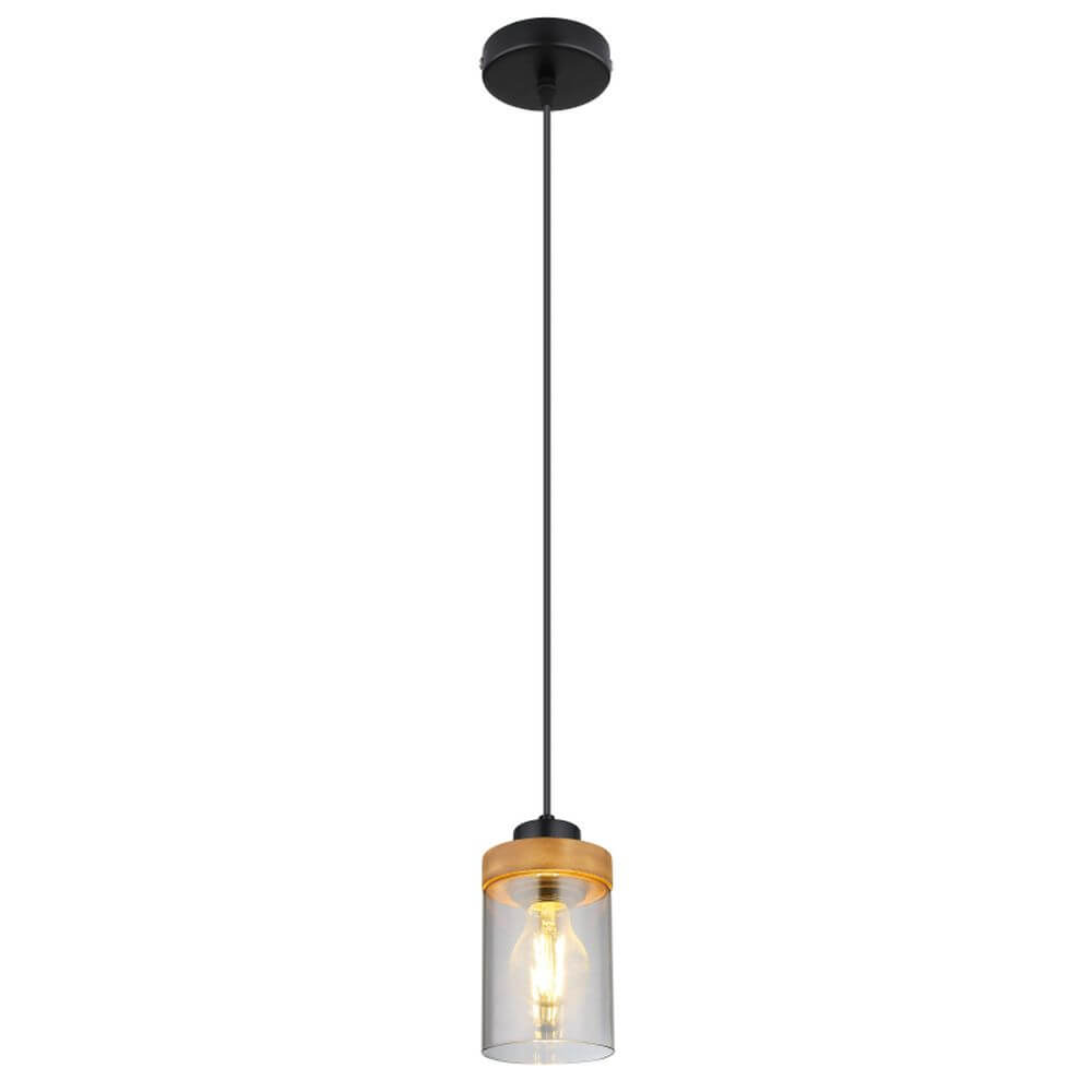 Globo Lighting Finca függőlámpa 1x40 W fekete-füst színű 15557H