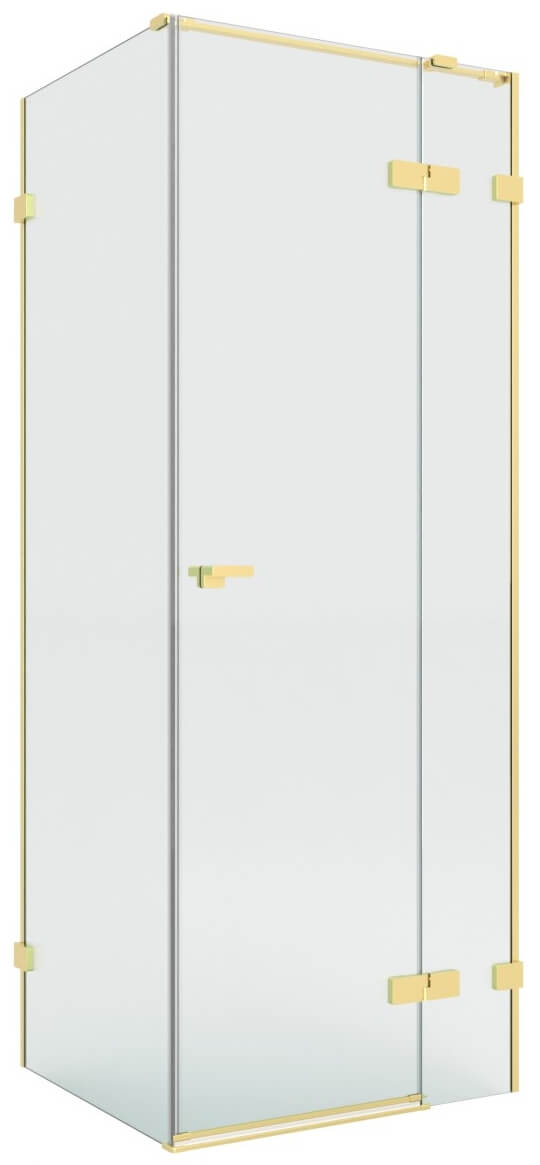 New Trendy Eventa Gold Brushed zuhanykabin 120x100 cm négyszögletes arany csiszolt/átlátszó üveg EXK-8288