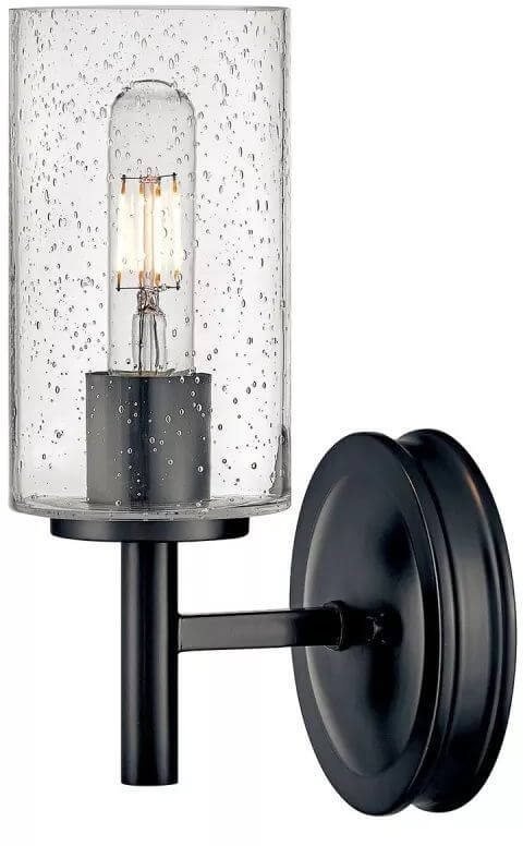 Elstead Lighting Collier oldalfali lámpa 1x60 W fekete-átlátszó HK-COLLIER1-BX