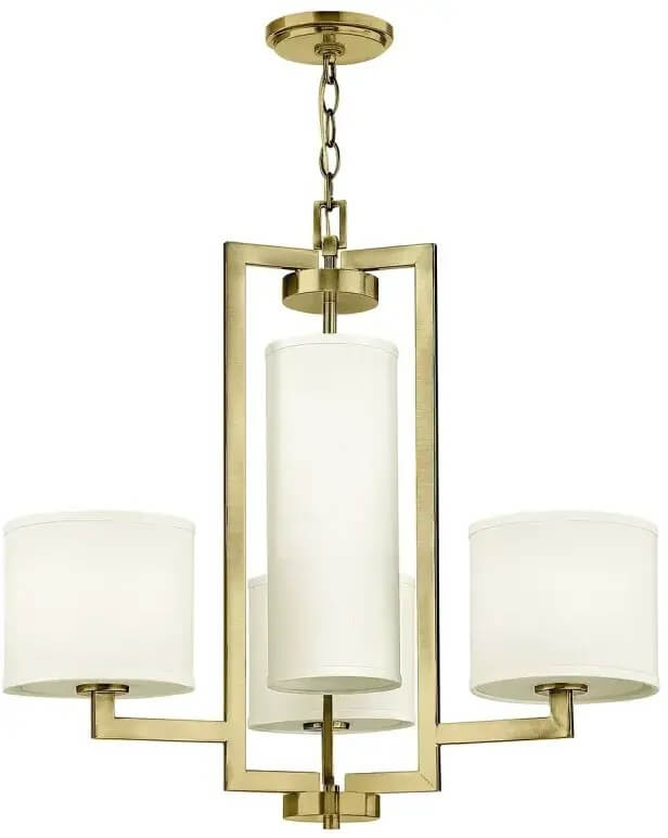 Elstead Lighting Hampton függőlámpa 4x60 W fehér-sárgaréz HK-HAMPTON4-BB
