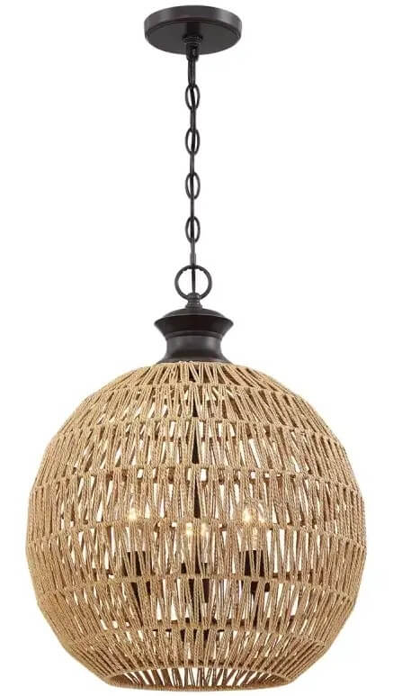 Elstead Lighting Casablanca függőlámpa 3x60 W barna-bézs QZ-CASABLANCA-3P-PBZ