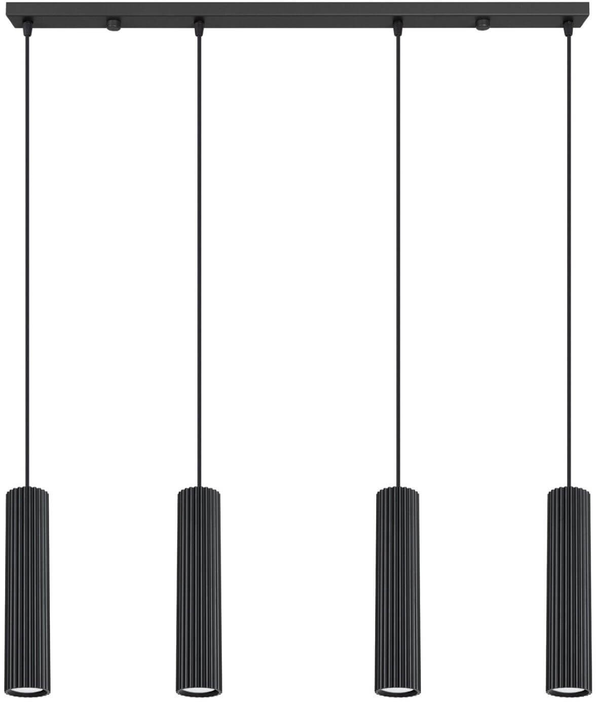 Sollux Lighting Karbon függőlámpa 4x10 W fekete SL.2003