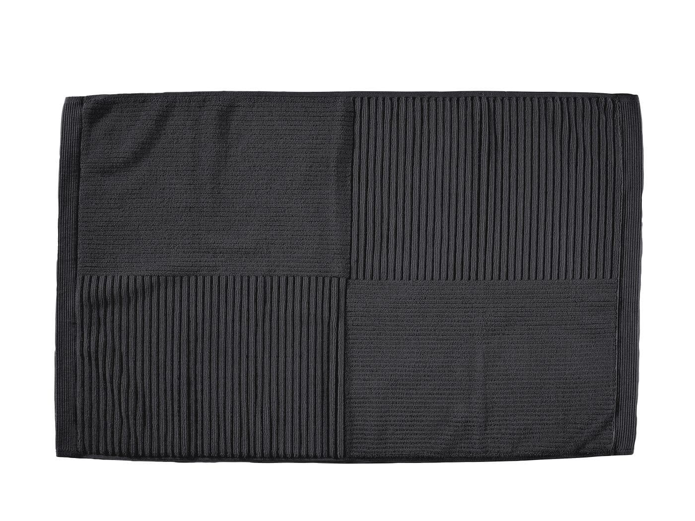 Zone Denmark Classic fürdőszoba szőnyeg 80x50 cm négyszögletes fekete 34967
