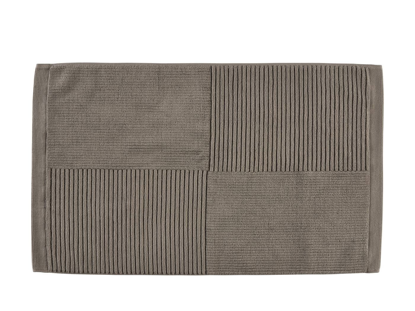 Zone Denmark Classic fürdőszoba szőnyeg 80x50 cm négyszögletes szürke-barna 34974
