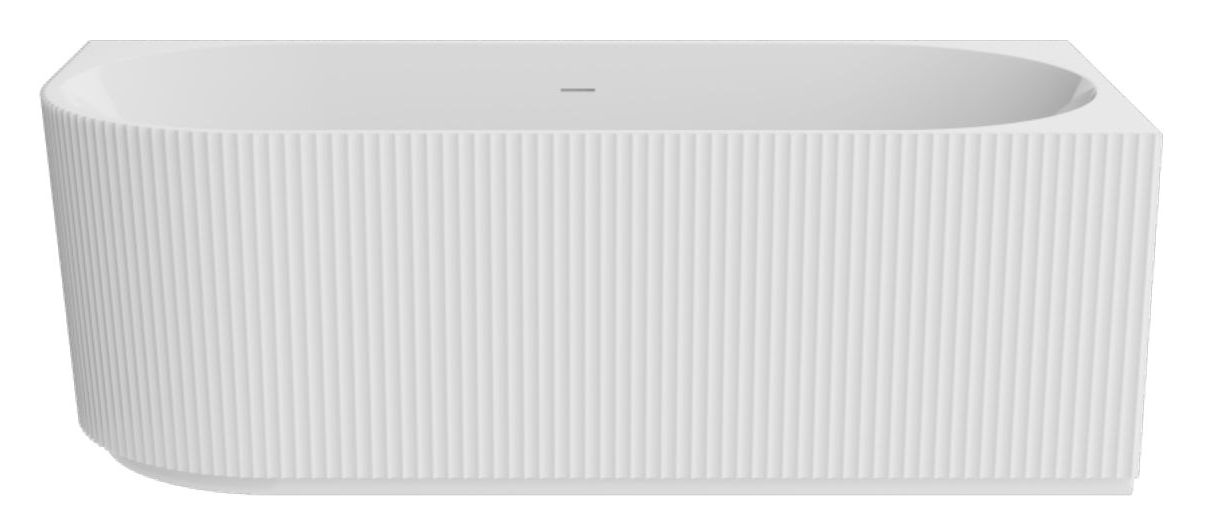 Besco Denaya fal mellé szerelhető fűrdőkád 150x75 cm ovális fehér #WAS-150-DPC