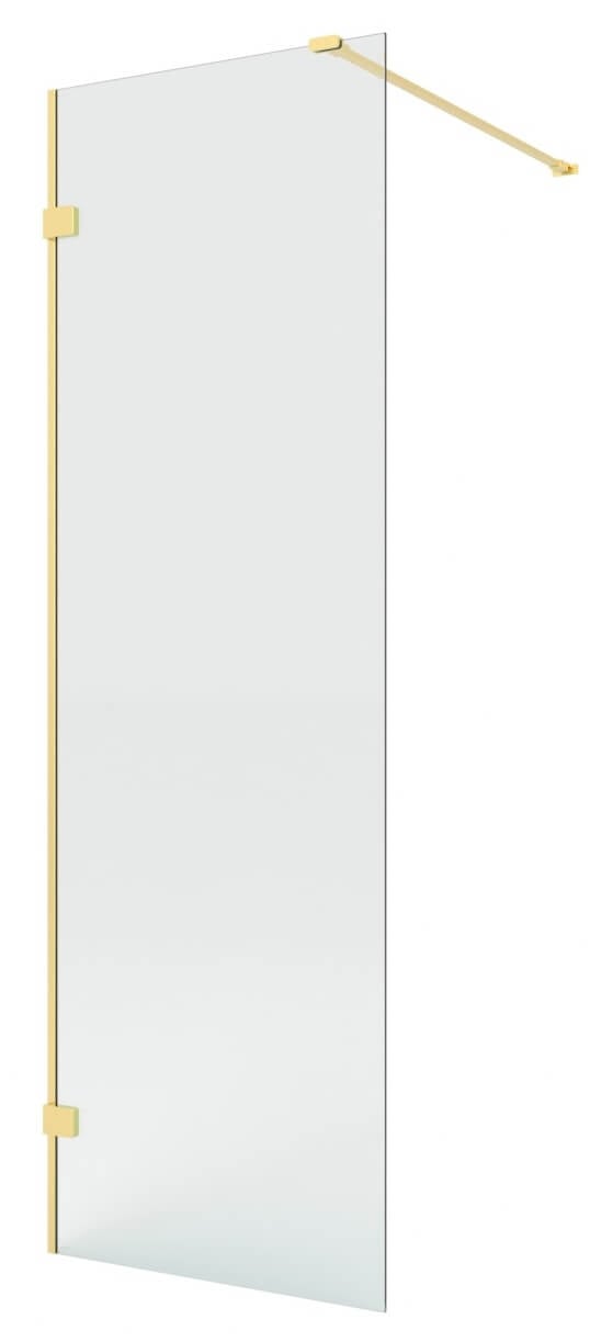 New Trendy Eventa Gold Brushed zuhanykabin fal walk-in 160 cm arany csiszolt/átlátszó üveg EXK-8399