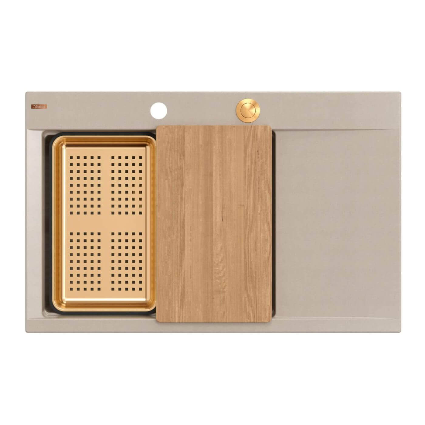 Quadron Josh graniteq mosogató 78x50 cm bézs HCQJ7850U2_PVDC1_P2O