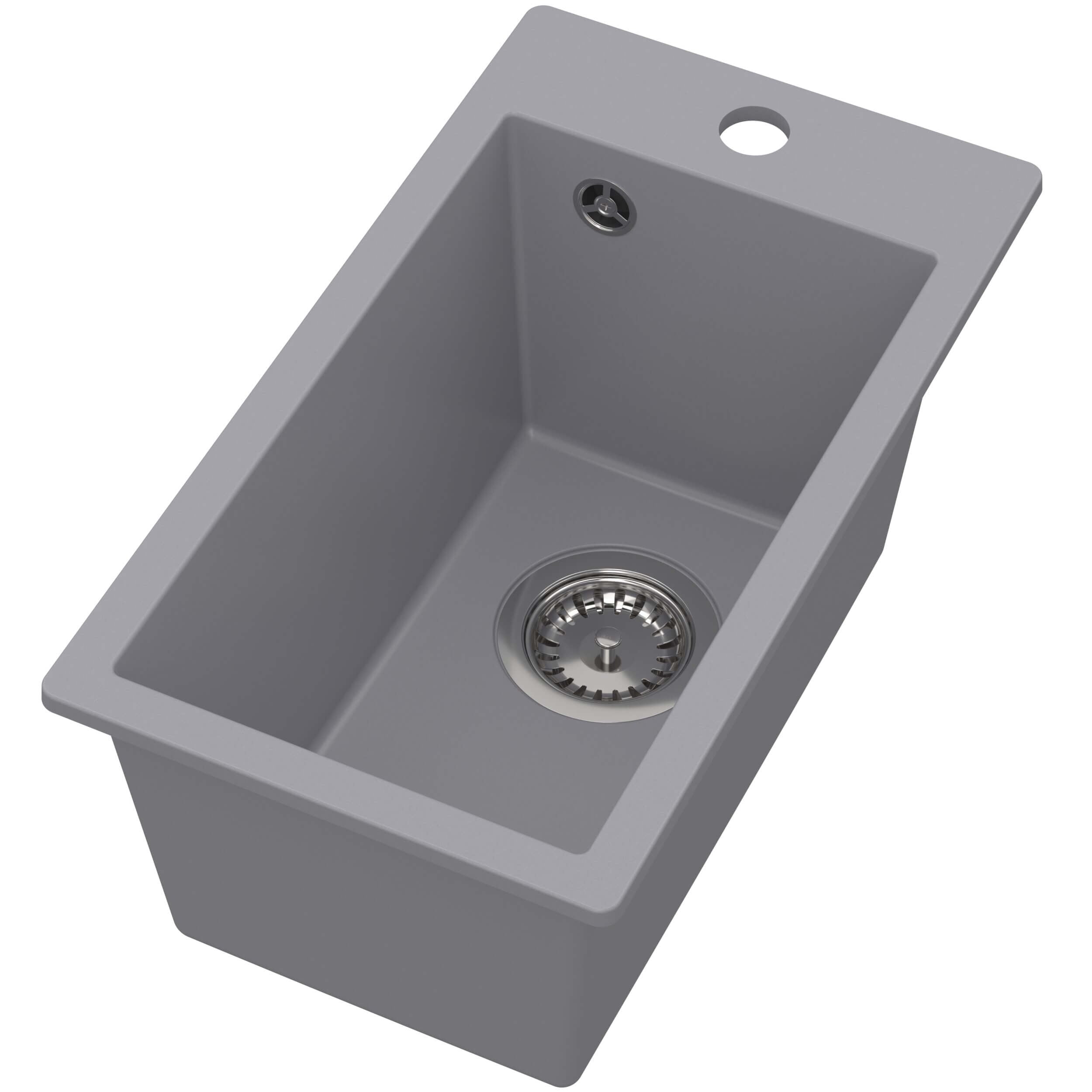Ruvetti Pino gránit mosogató 50x28 cm szürke/grafit/onix 3001PI_GR35_W