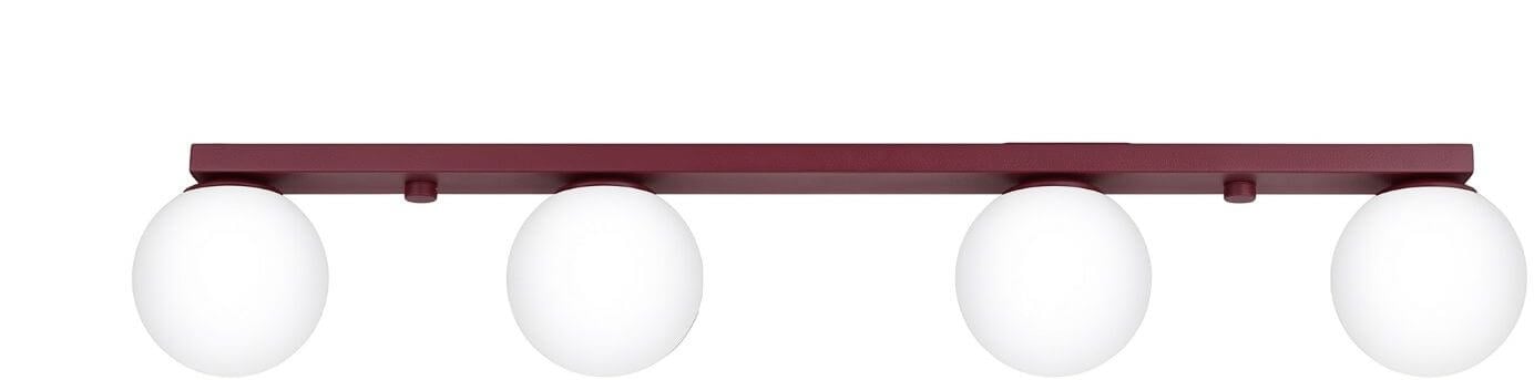 Sollux Lighting mennyezeti lámpa 4x8 W burgundi SL.2253