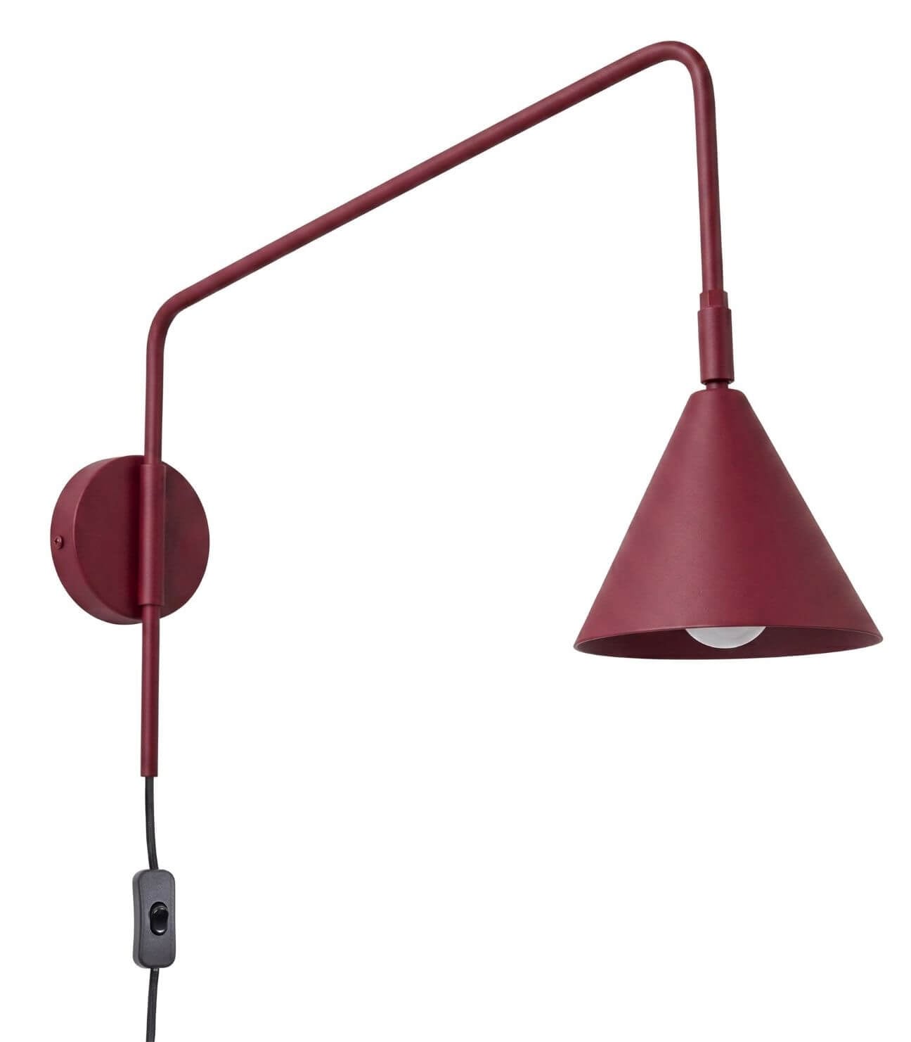 Sollux Lighting Nox oldalfali lámpa 1x10 W Burgundia SL.2289