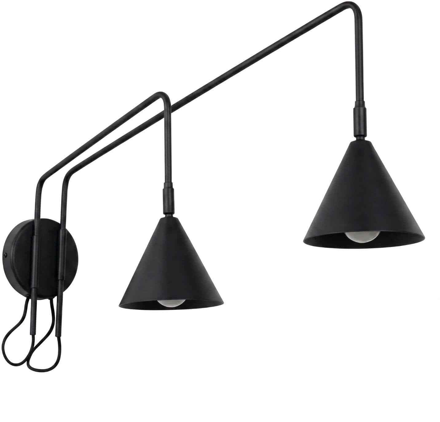 Sollux Lighting Nox oldalfali lámpa 2x10 W fekete SL.2507