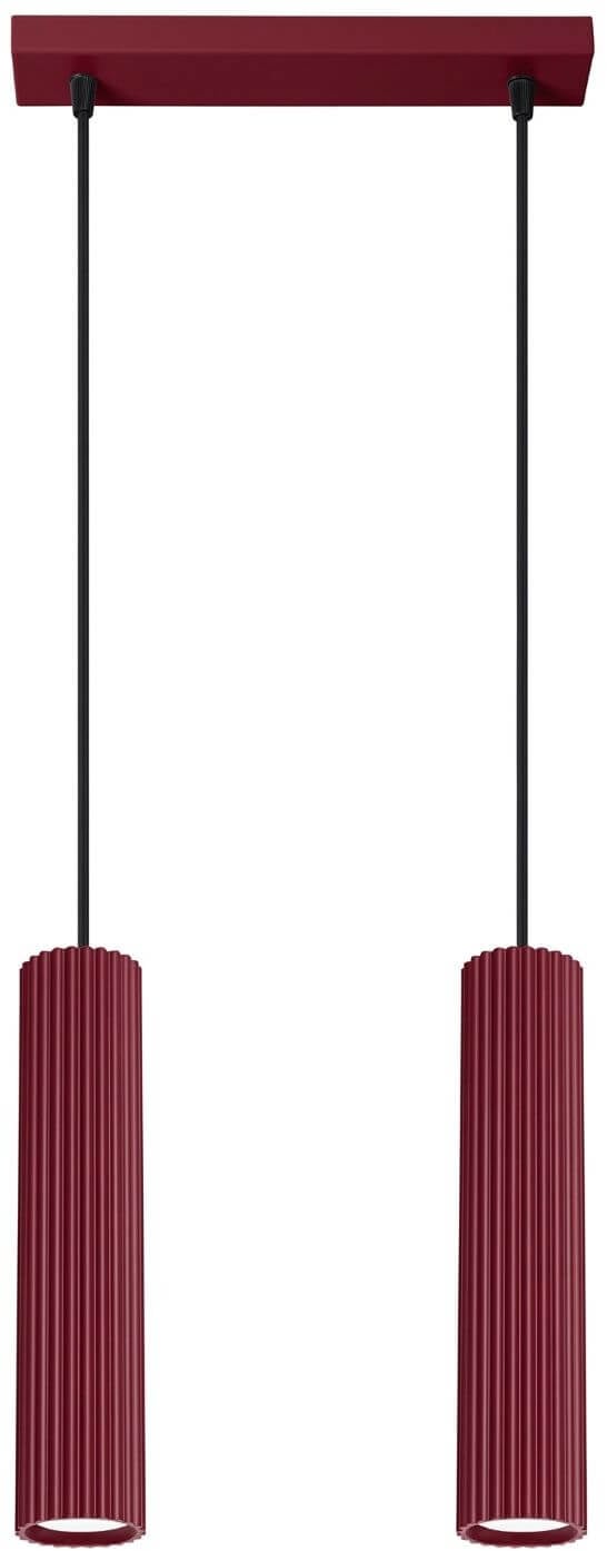 Sollux Lighting Karbon függőlámpa 2x10 W burgundi SL.2301