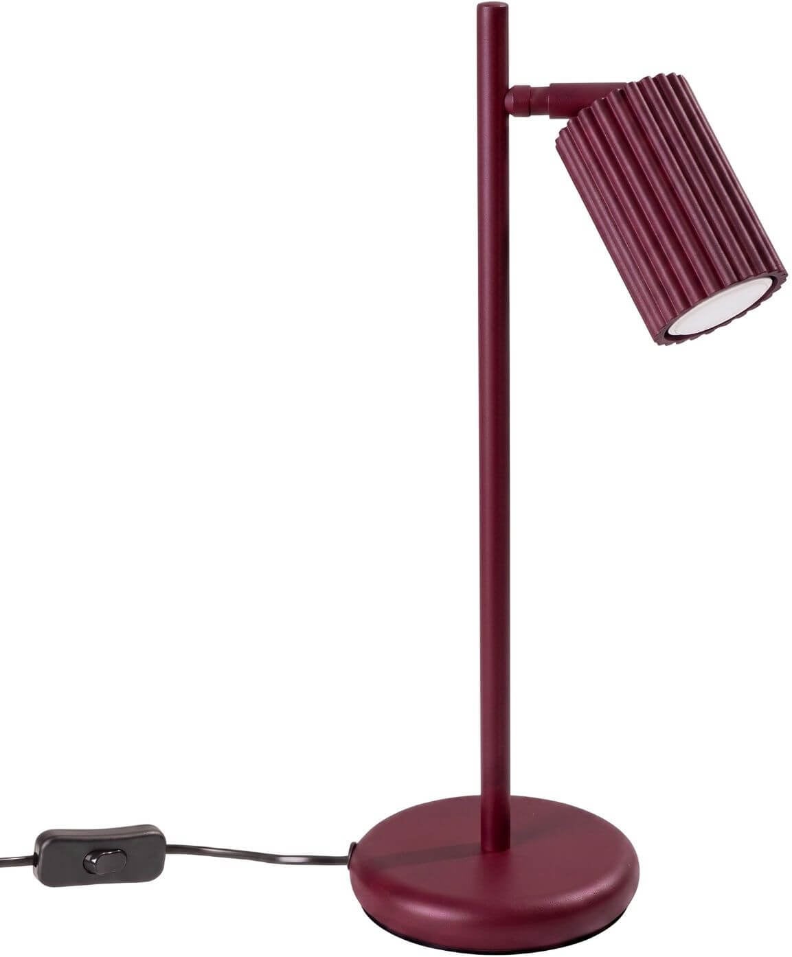 Sollux Lighting Karbon asztali lámpa 1x10 W burgundi SL.2305
