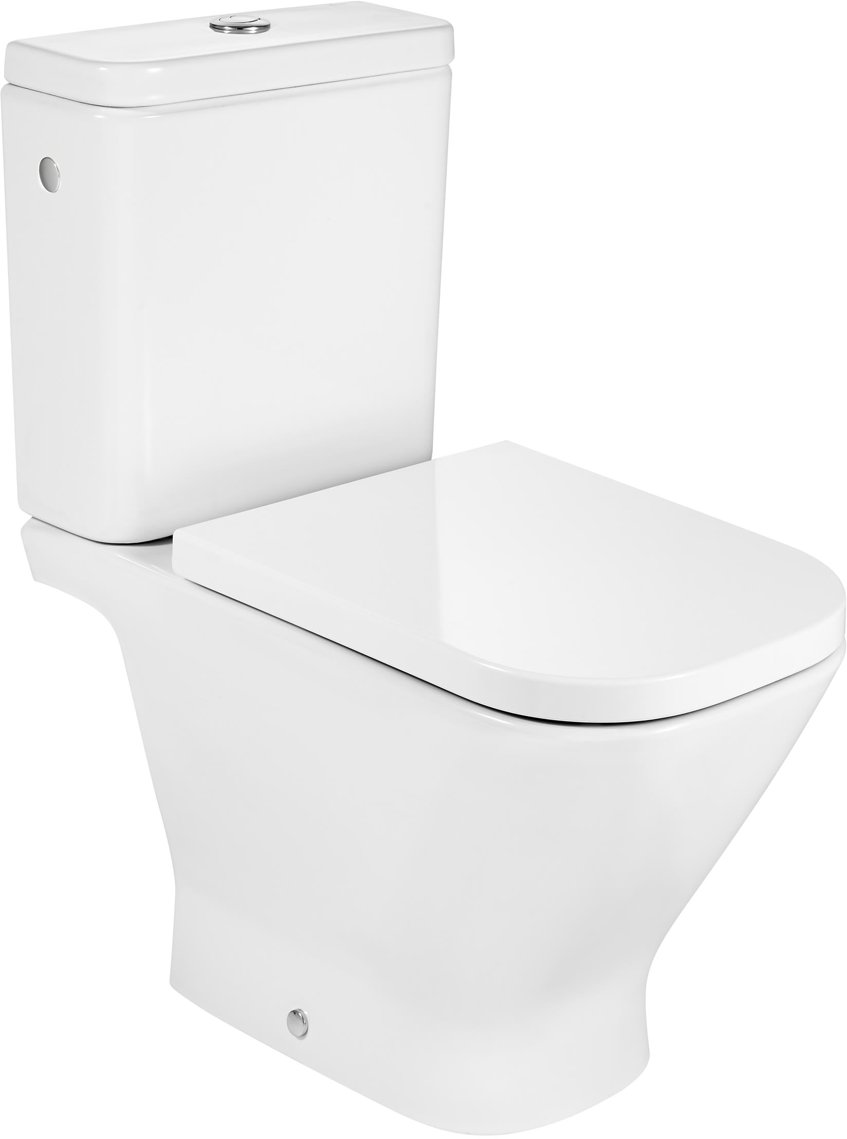 Készlet kompakt WC Roca Square A342479000, öblítő Roca Square A341471000, A801470002