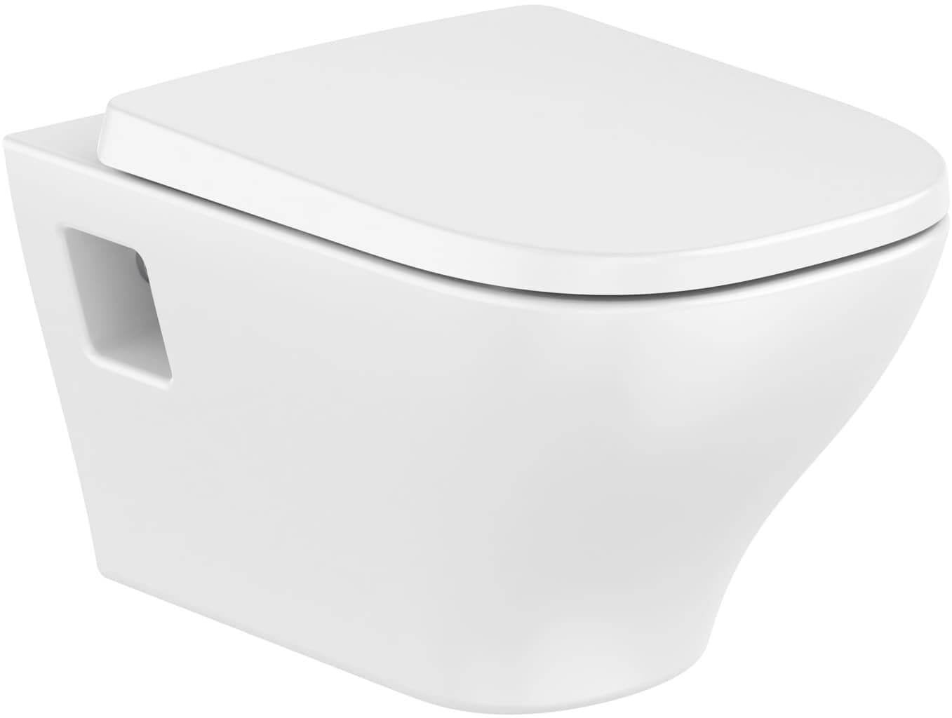 Készlet WC csésze Roca Optica A346V14000, WC ülőke Roca Optica A801F72002