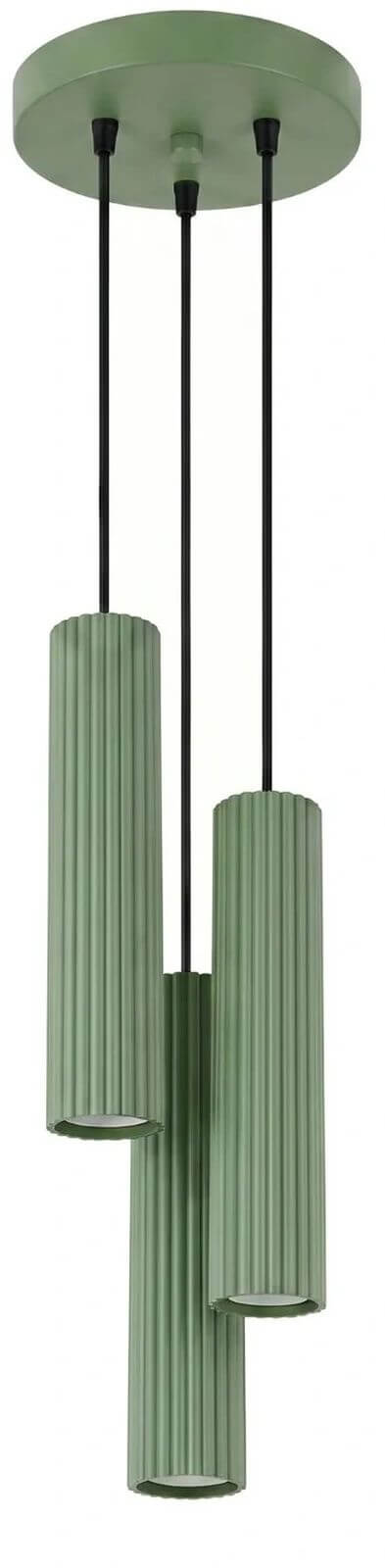 Sollux Lighting Karbon függőlámpa 3x10 W zöld SL.2339