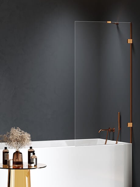 New Trendy Eventa Copper Brushed zuhanyparaván 60 cm egyrészes réz csiszolt/átlátszó üveg EXK-8212