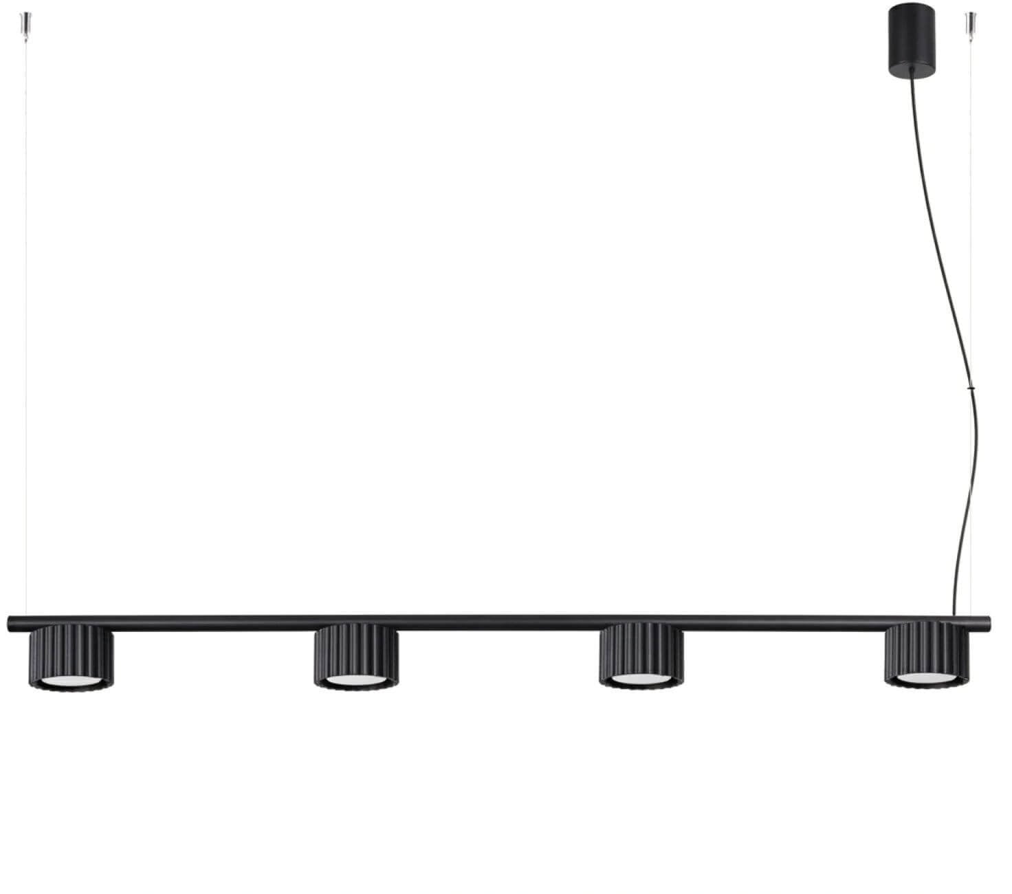 Sollux Lighting Aura függőlámpa 4x10 W fekete SL.2696
