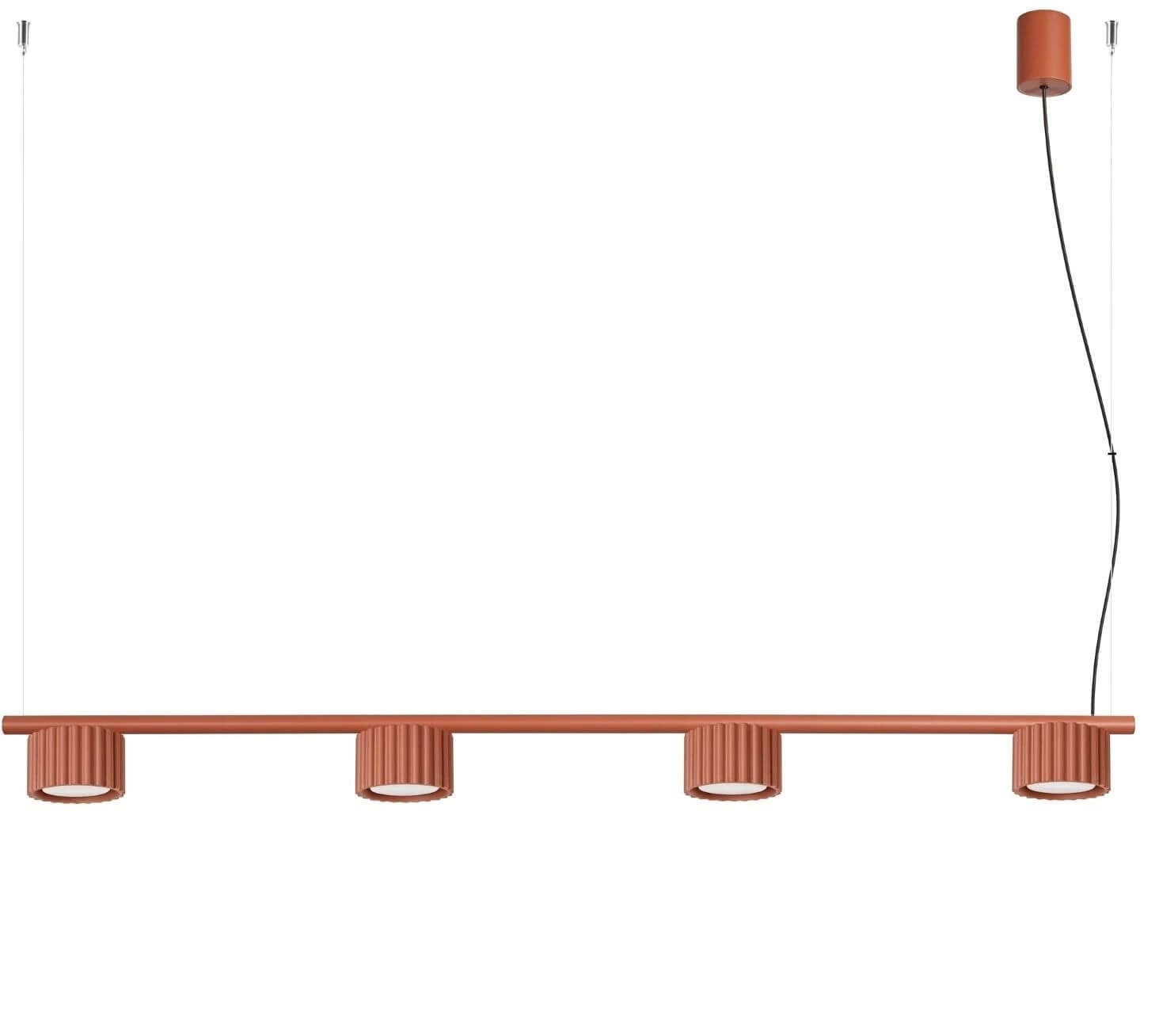Sollux Lighting Aura függőlámpa 4x10 W piros SL.2699