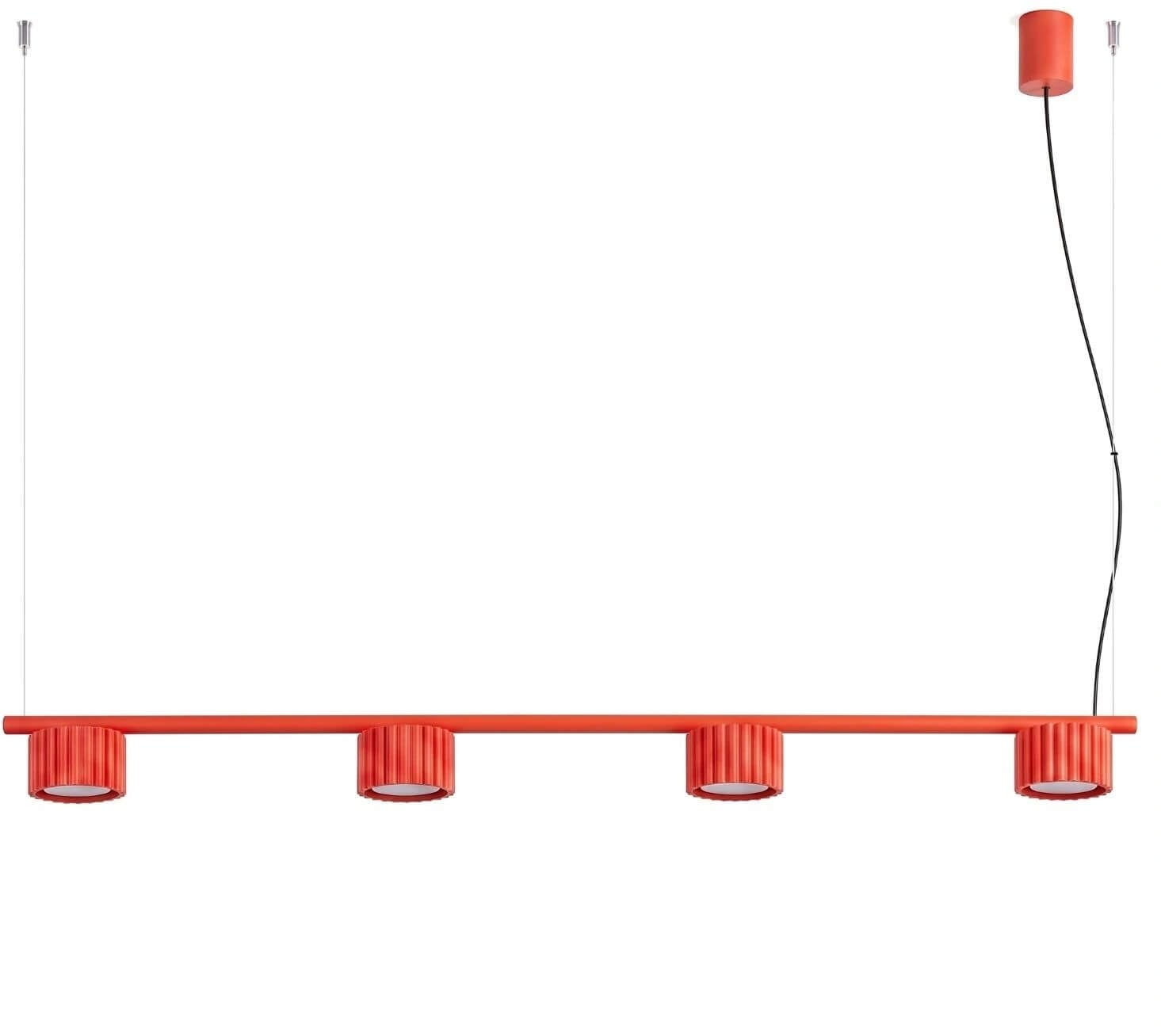 Sollux Lighting Aura függőlámpa 4x10 W piros SL.2708
