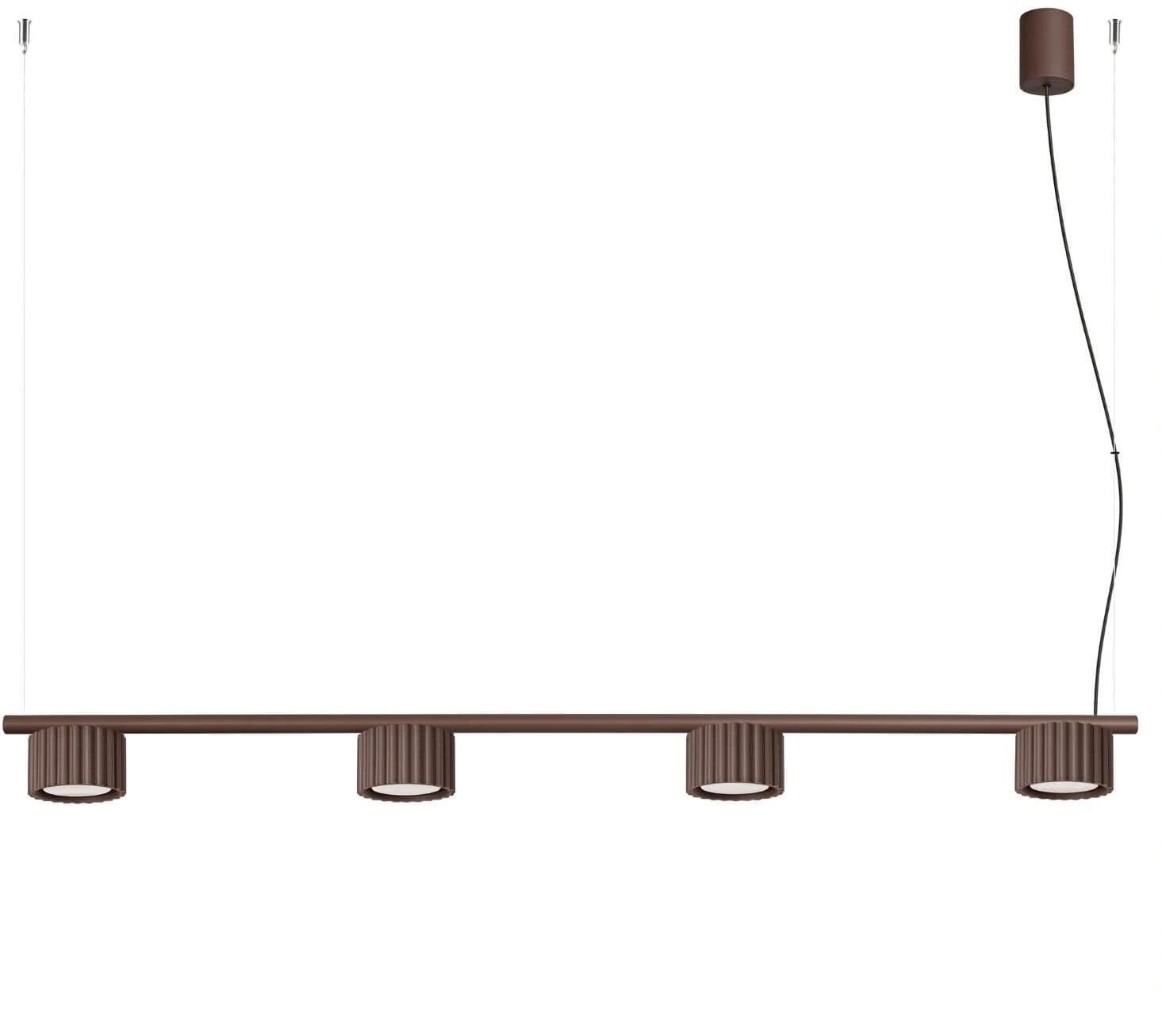 Sollux Lighting Aura függőlámpa 4x10 W barna SL.2709