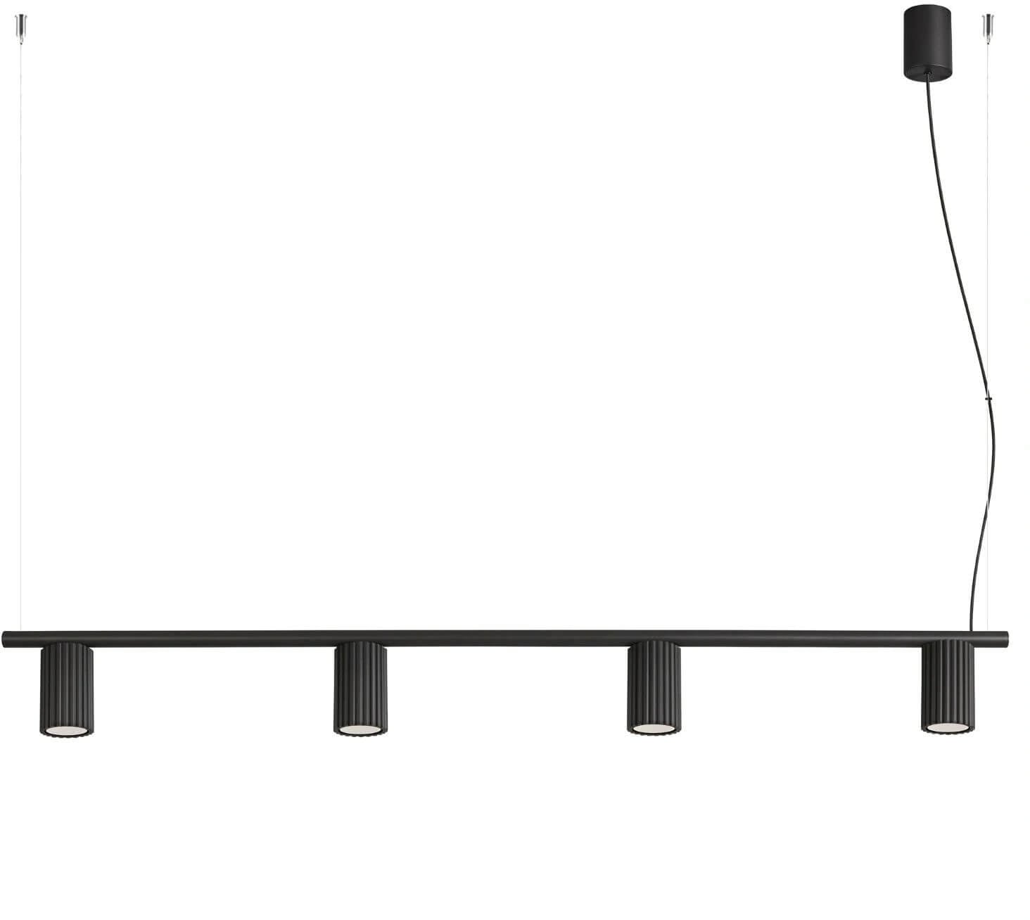 Sollux Lighting Karbon függőlámpa 4x10 W fekete SL.2712