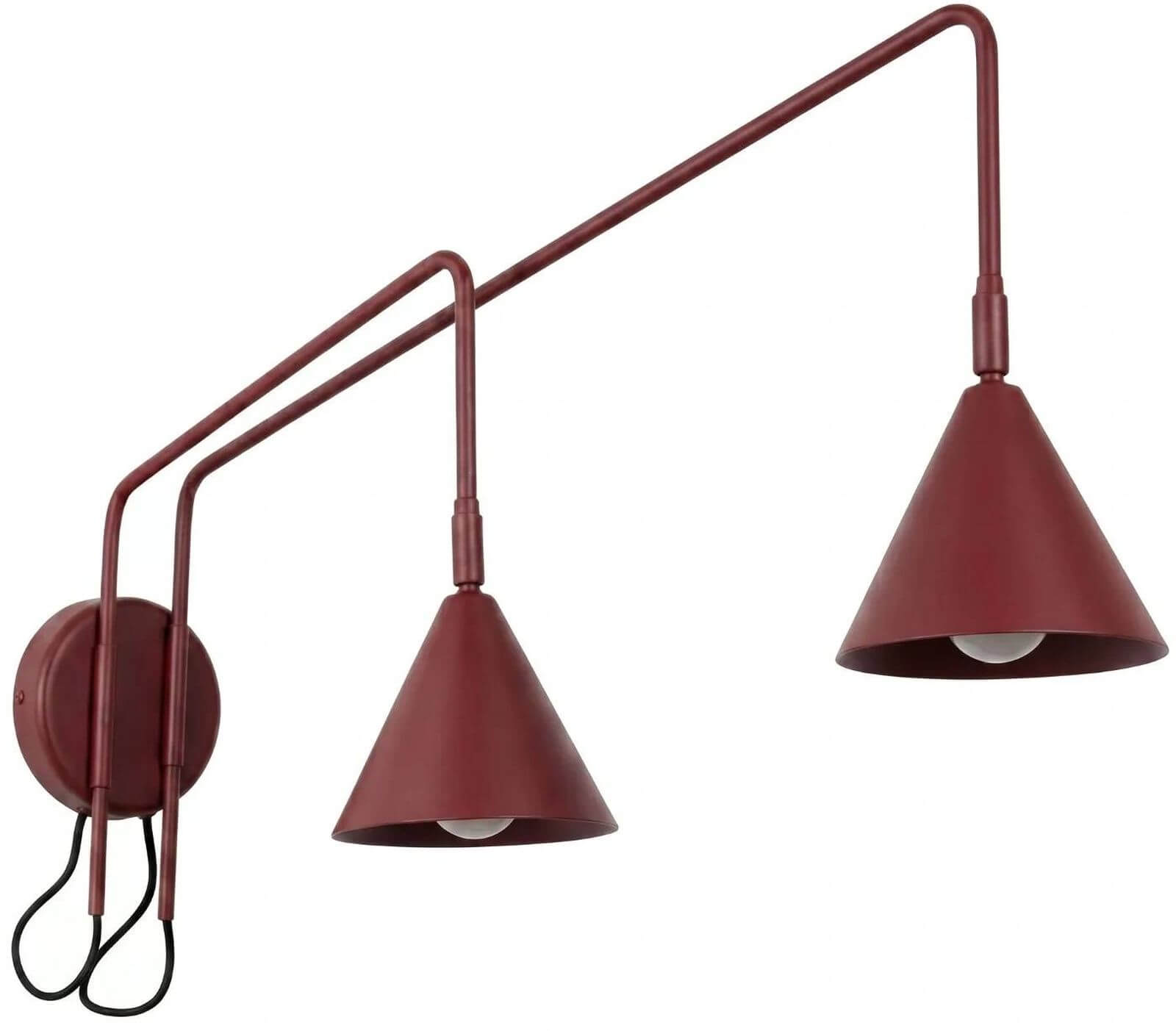 Sollux Lighting Nox oldalfali lámpa 2x10 W Burgundia SL.2513