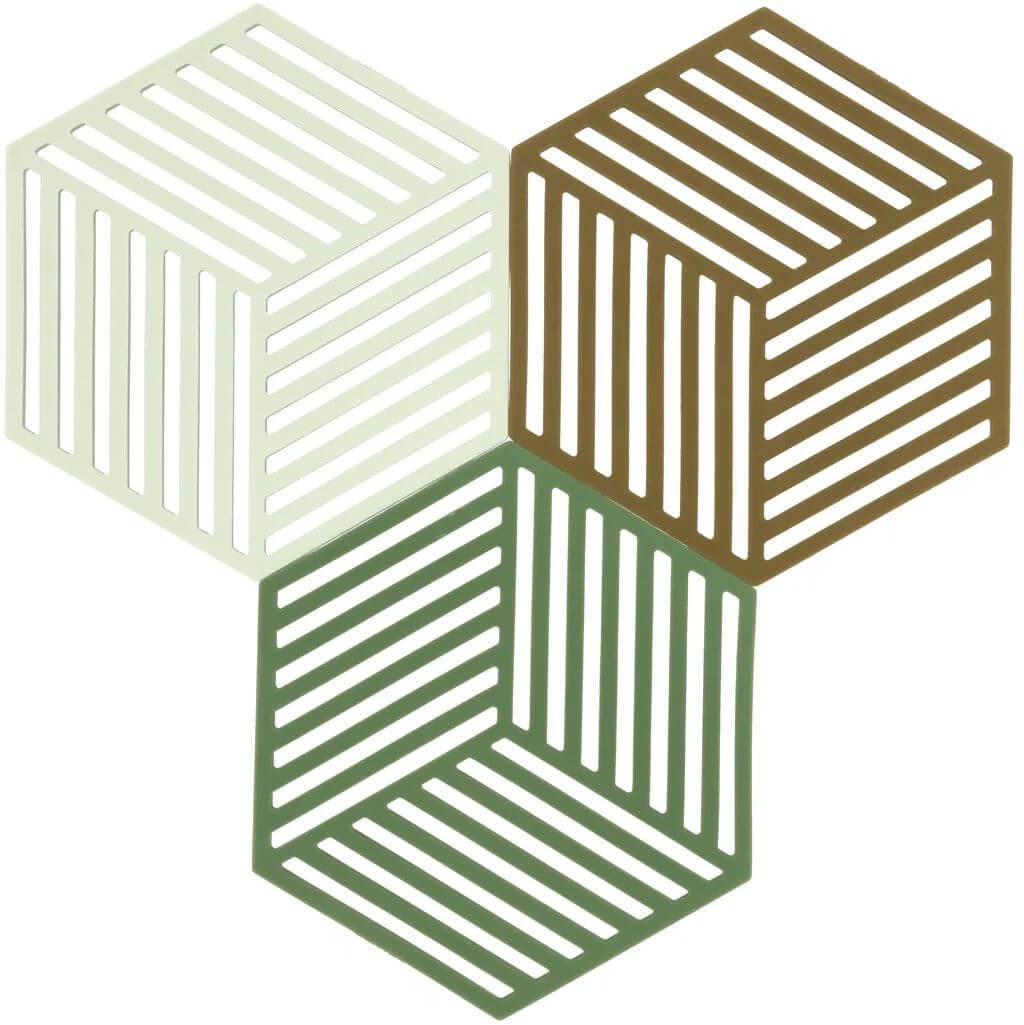 Zone Denmark Hexagon konyhai állvány 16x14x1 cm zöld 36856
