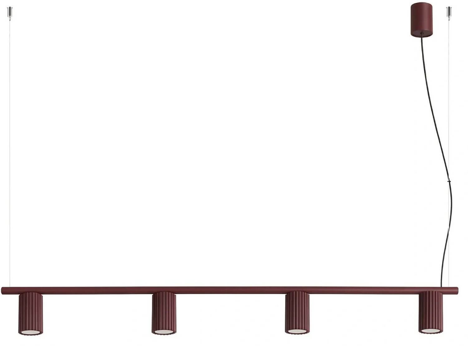 Sollux Lighting Karbon függőlámpa 4x10 W burgundi SL.2719