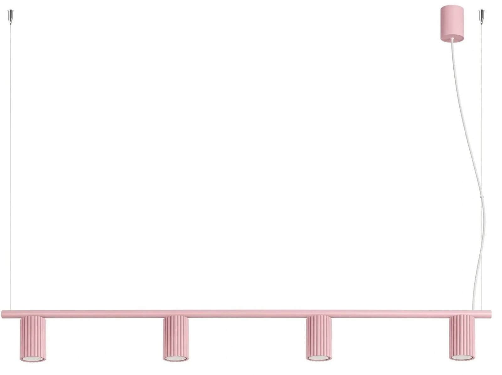 Sollux Lighting Karbon függőlámpa 4x10 W rózsaszín SL.2721