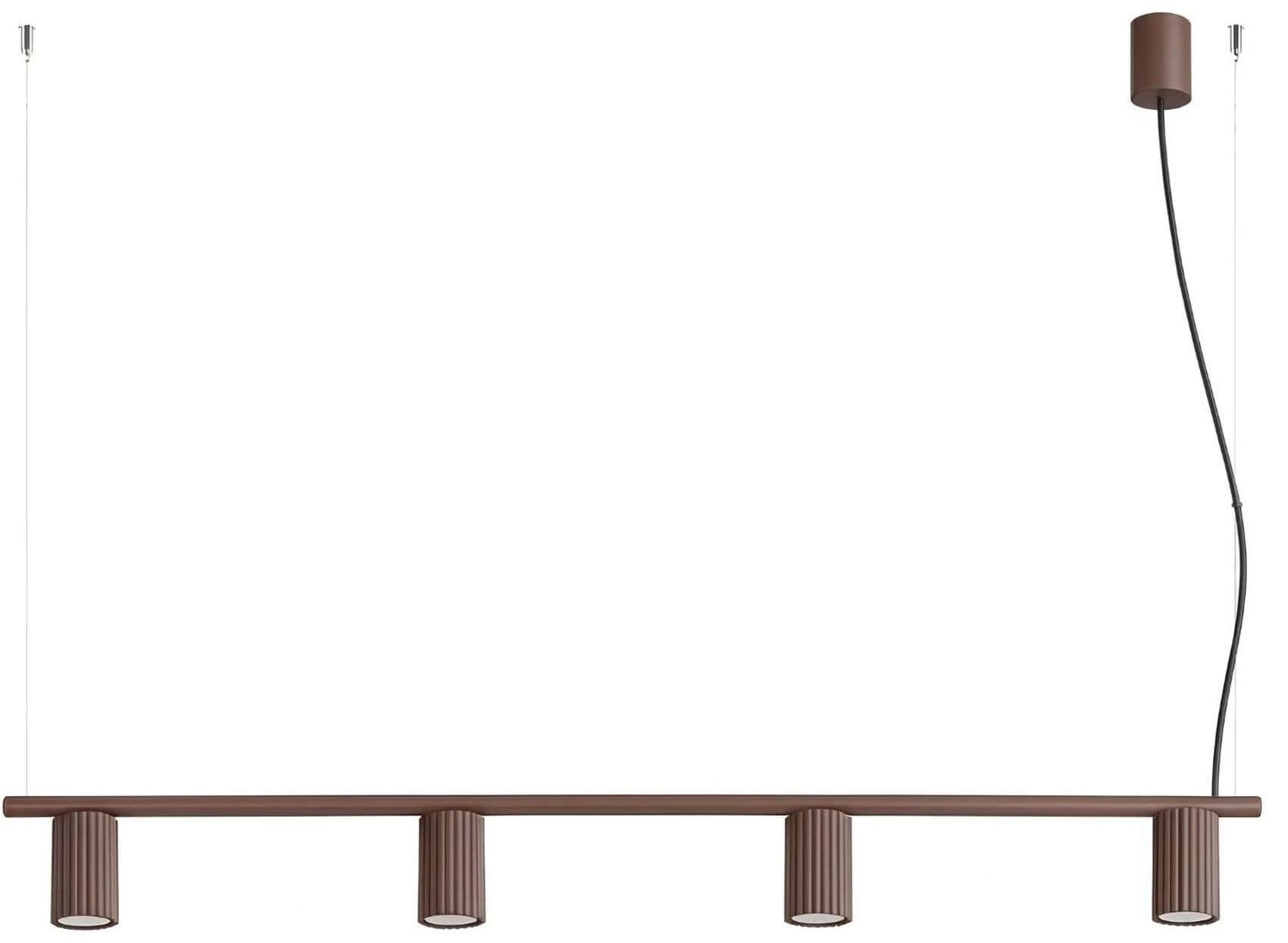 Sollux Lighting Karbon függőlámpa 4x10 W barna SL.2725