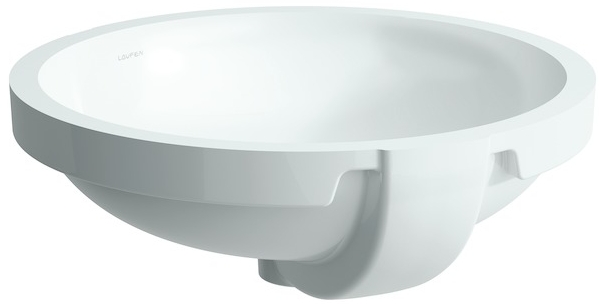 Laufen Pro B mosdótál 42x42 cm kerek alulról beépíthető fehér fényes H8189610001091