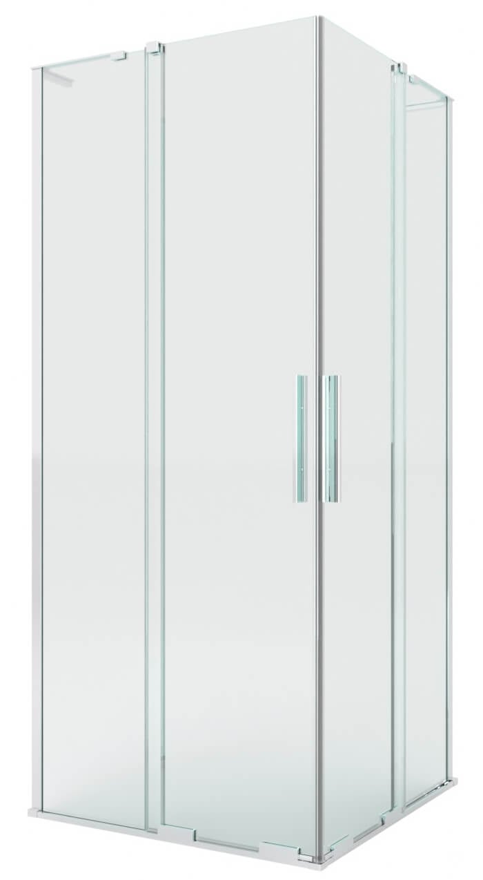 New Trendy Smart zuhanykabin 90x80 cm négyszögletes króm fényes/átlátszó üveg EXK-4056-WL