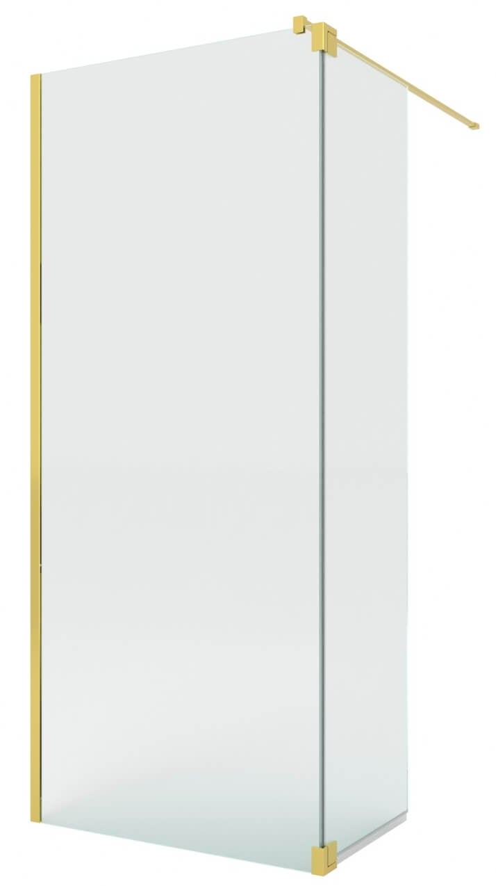 New Trendy Nesta Gold Shine walk-in zuhanykabin 90x30 cm arany fényes/átlátszó üveg K-5837