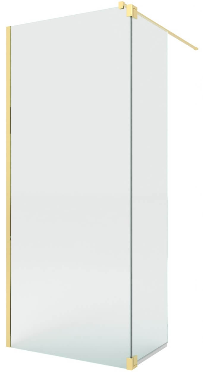 New Trendy Nesta Gold Brushed walk-in zuhanykabin 100x40 cm arany csiszolt/átlátszó üveg K-5862